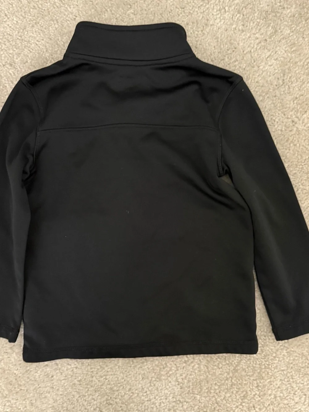 Cat&Jack Black Quarter-Zip Pullover with Neon Green Zipper